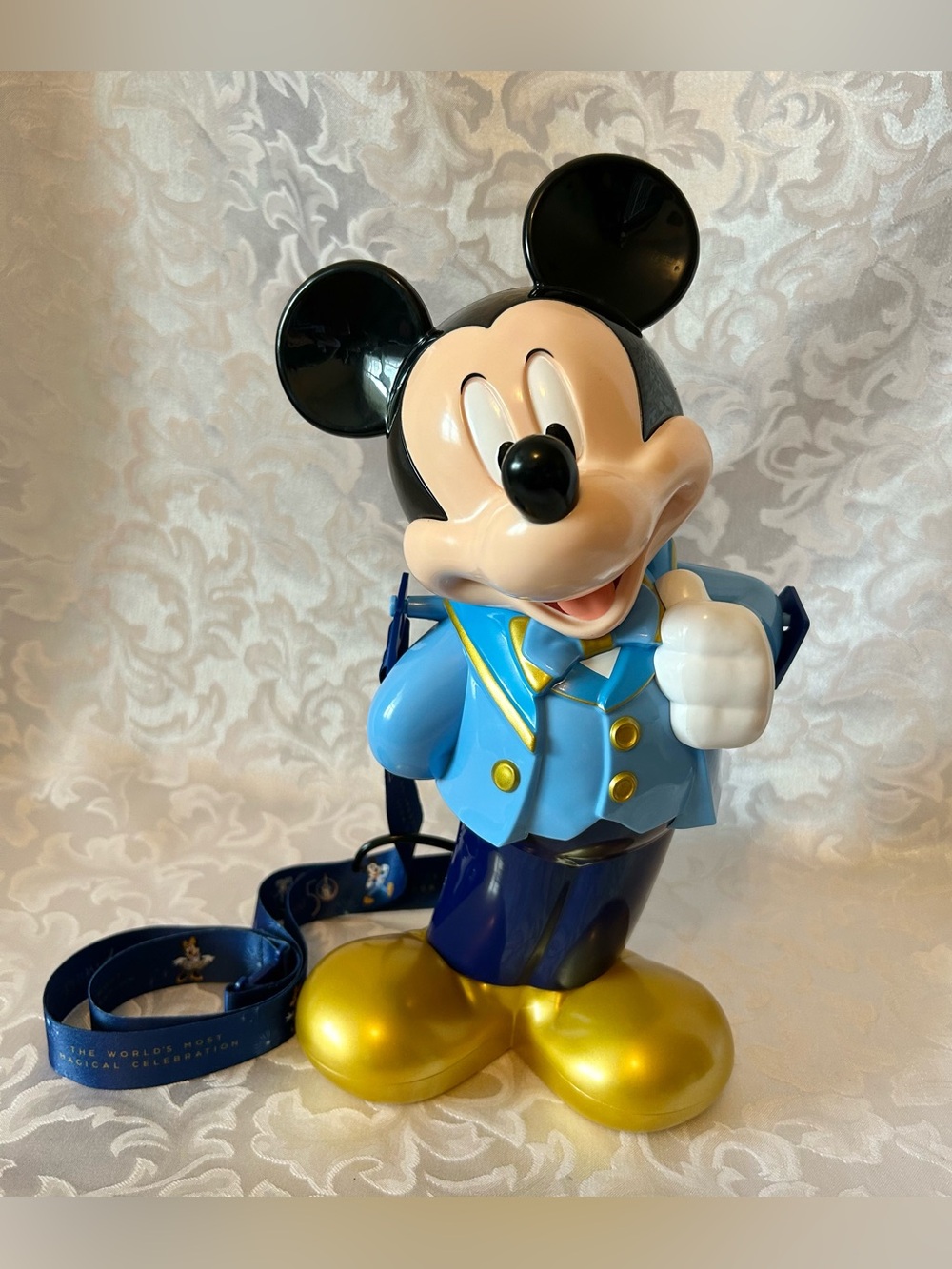 2021 Walt Disney World 50th Anniversary Mickey Mouse Popcorn Bucket, 14 Inches